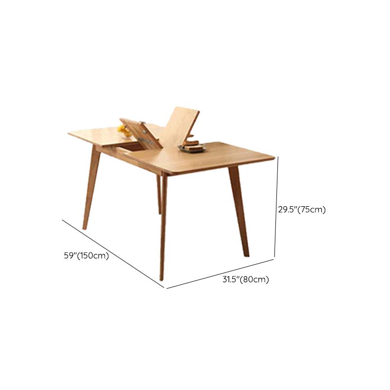 Modern Extendable Dining Table Solid Wood Dining Table for Dining Room