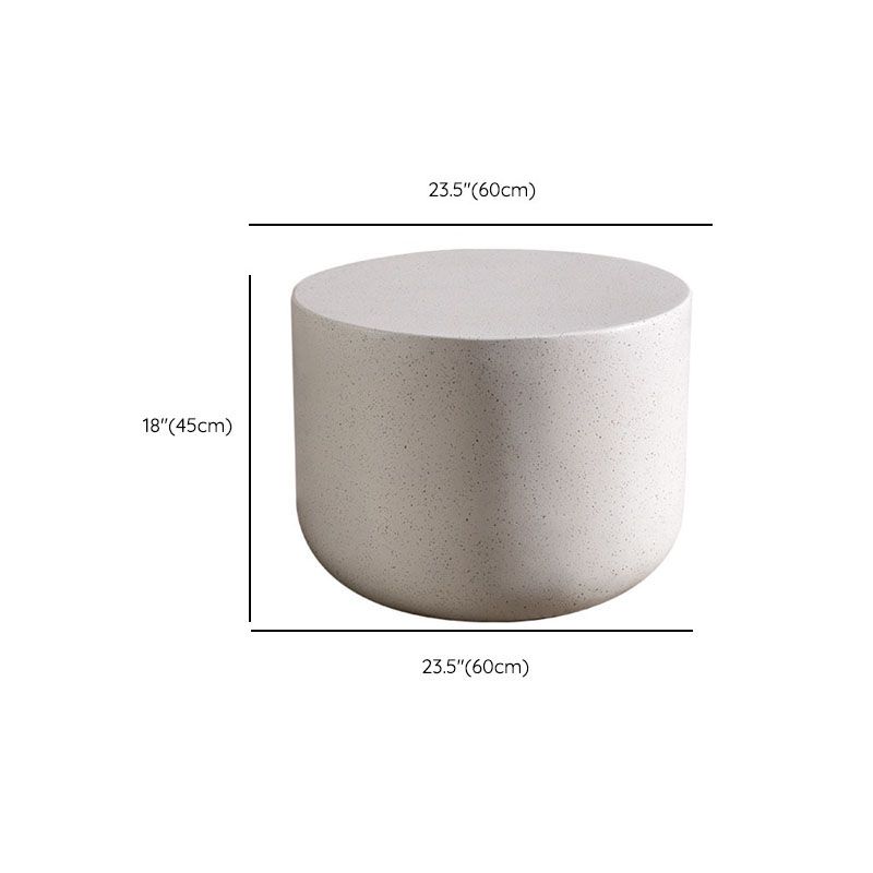 Round White Metal Coffee Table Pedestal 1 Single Cocktail Table