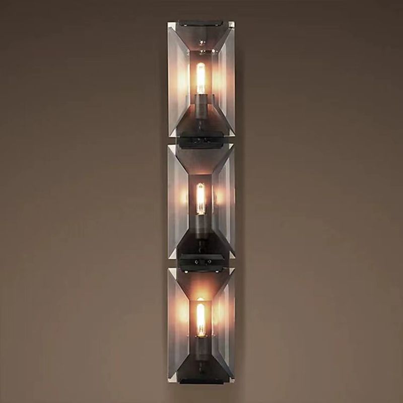 Crystal Bath Sconce 1 / 3 - Light Bathroom Vanity Lighting with Clear Shade