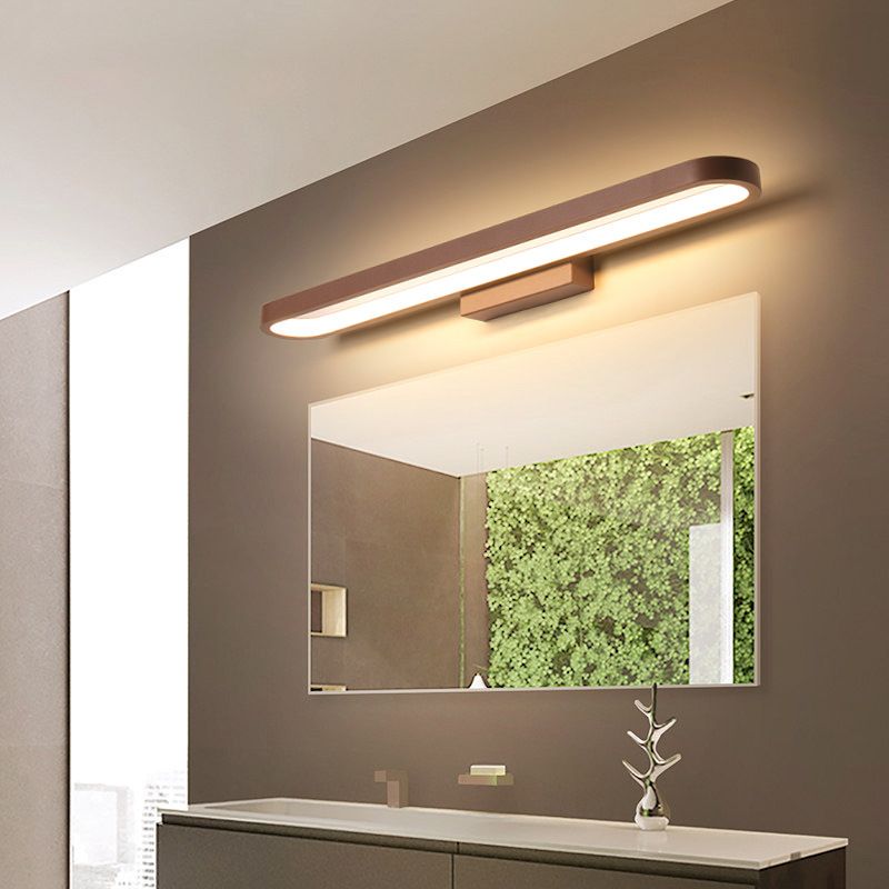 Luce da parete a forma lineare in stile moderno in metallo 1 luci lampada con doccia per doccia
