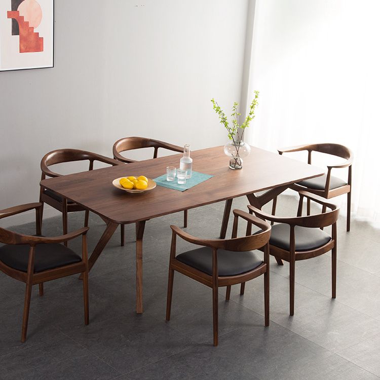 1/2/5/7 Pcs Ash Wood Modern Dining Room Set with Rectangle Table Dining Set
