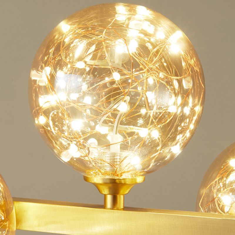 Nordic Simple Modern Light Luxury Style LED Island Chandelier Light for Dining Room Living Room