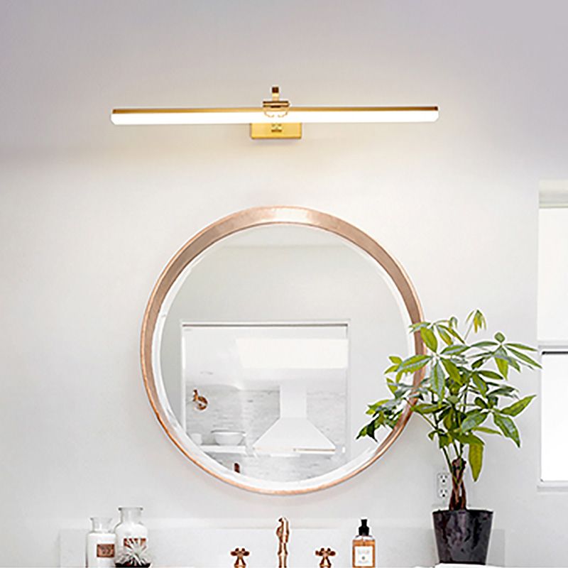 Simple Style Brass LED Lamp Vanity Sconce Lights for Bathroom Powder Room