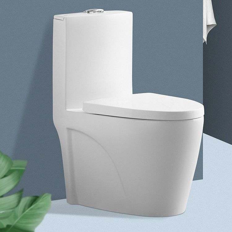 Modern Concealed Tank Toilet Floor Mounted One Piece Flush Toilet with Toilet Seat