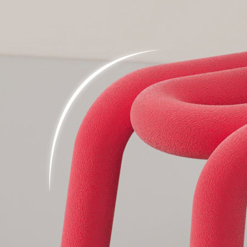 Designer Style Velvet Curved Chair Open Back Matte Finish Dining Chair