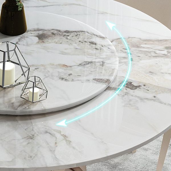 Moderne ronde eettafel gesinterde stenen eettafel met voetstuktafel