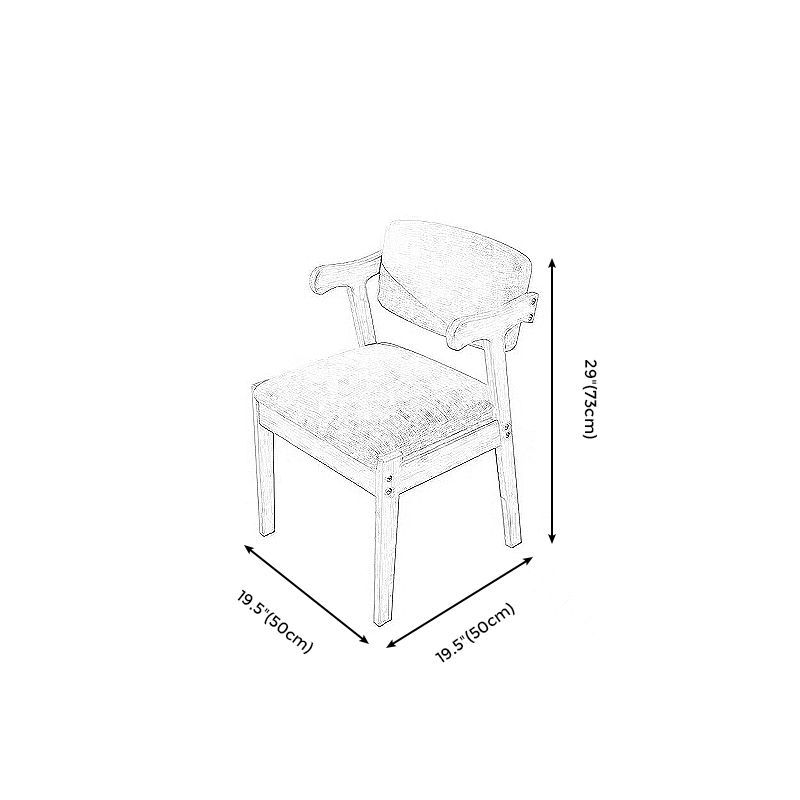 19.68" L x 19.68" W x 28.74" H Linen Arm Chair Accent Armchair for Living Room