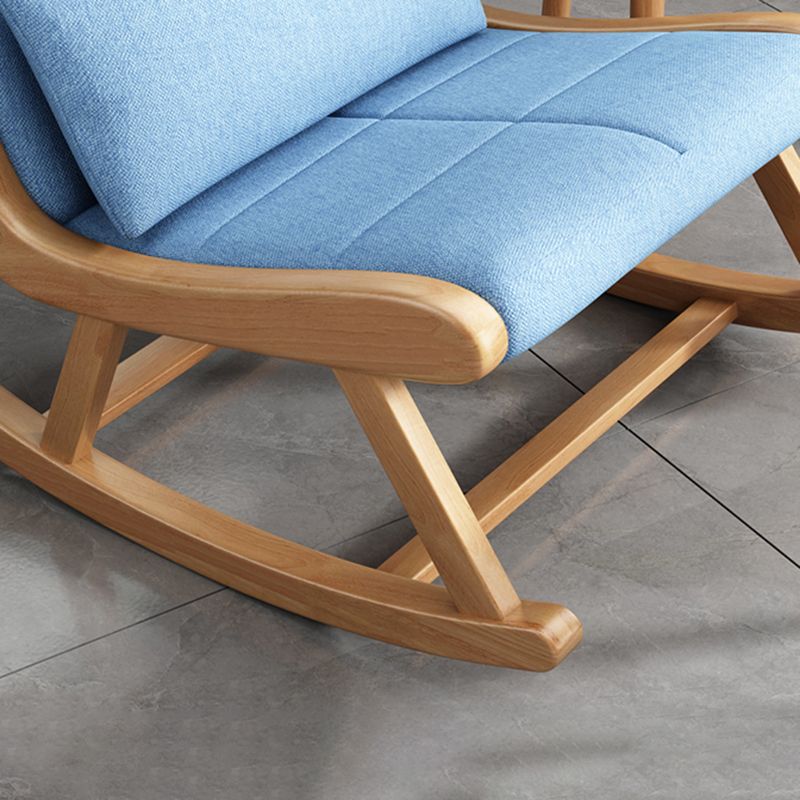 Modern Removable Cushions Rocking Chair Wood Rocker Chair with Pillow