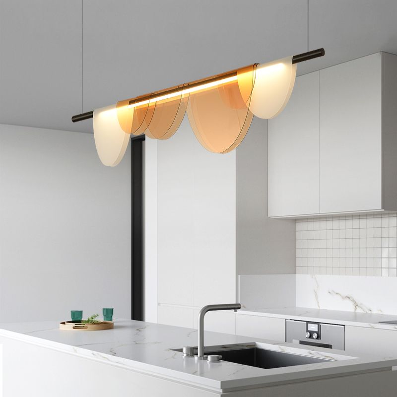 Modern Hanging Light Metal Island Light Fixture for Dining Room