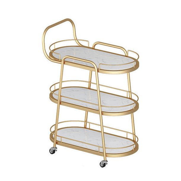 32.28" High Rolling Contemporary Style Prep Table Metal Prep Table