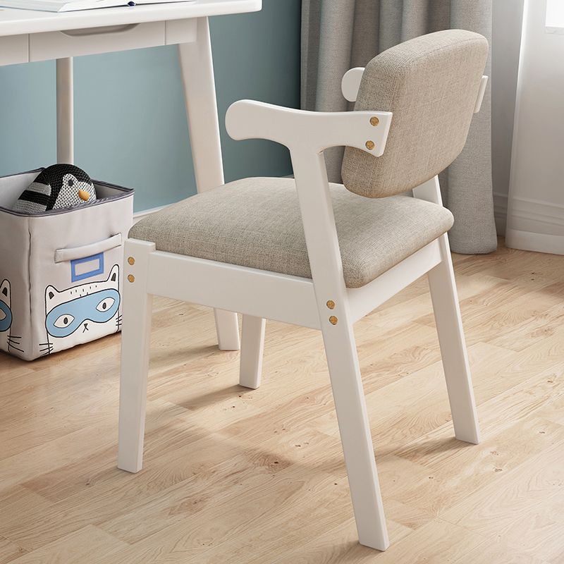Contemporary Wood Indoor Open Back Dining Side Chair 20'' Wide Dining Chair