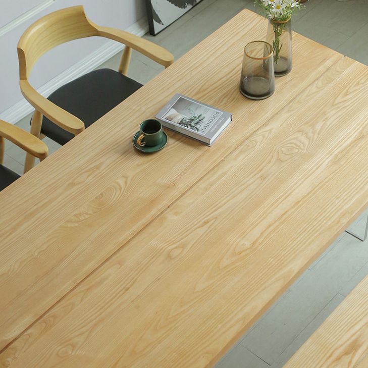 Solid Wood Dining Table Contemporary Style Rectangle Dinette Table for Home Kitchen