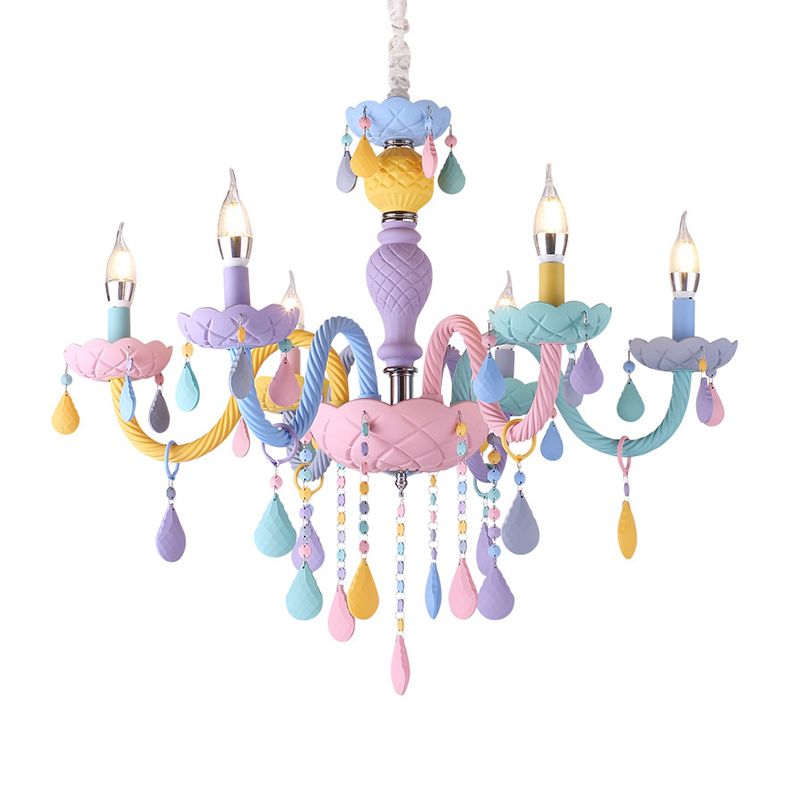 Luces colgantes de color multicolor de techo de metal moderno para la habitación de los niños