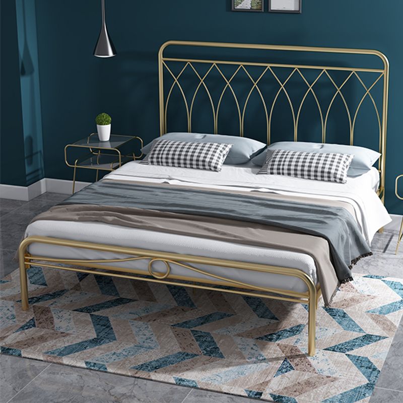 Open-Frame Bed With Headboard and Footboard Rectangular Headboard