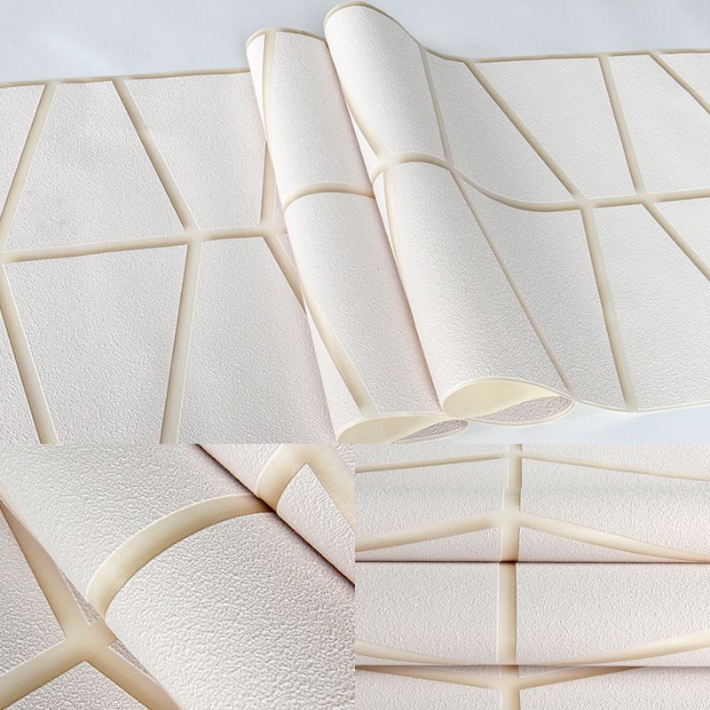 Flock Pastel Color Wallpaper Contemporary Wave Lines Wall Decoration, 33' x 20.5"