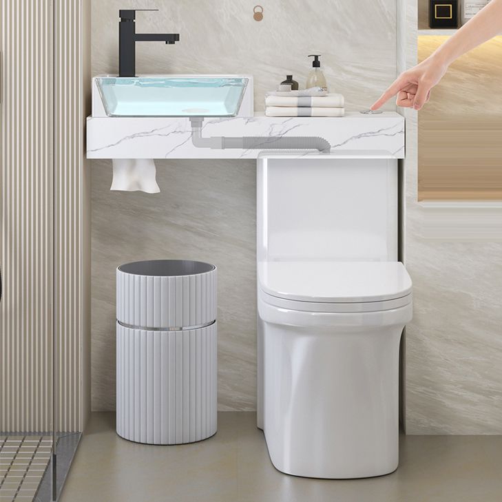 Contemporary Flush Toilet Floor Mount One-Piece Toilet Urine Toilet