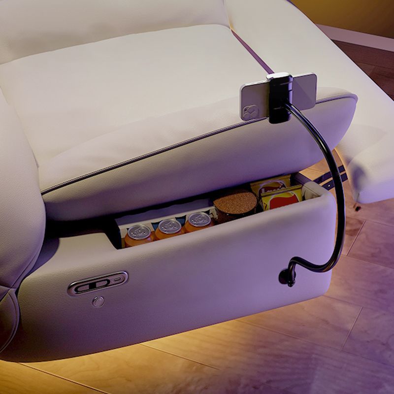 Modern Genuine Leather Club Chair Recliner Massage Home Theater Recliner