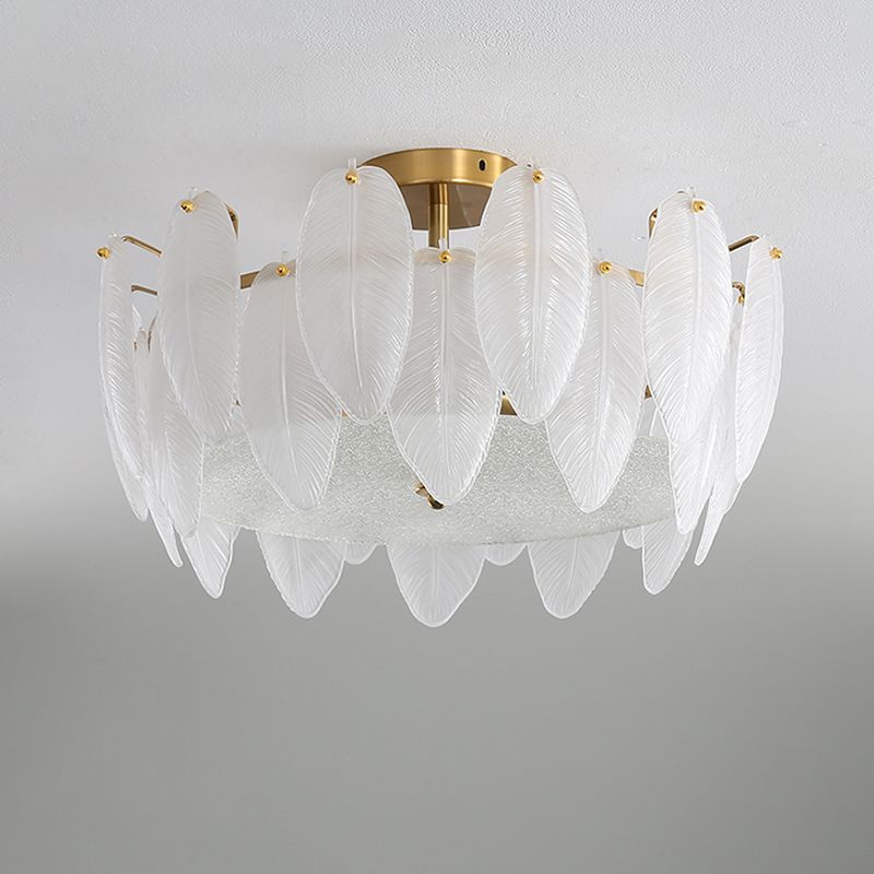 Creative Ceiling Lamp Modern Flush Mount Light Fixture with Glass Shade for Bedroom