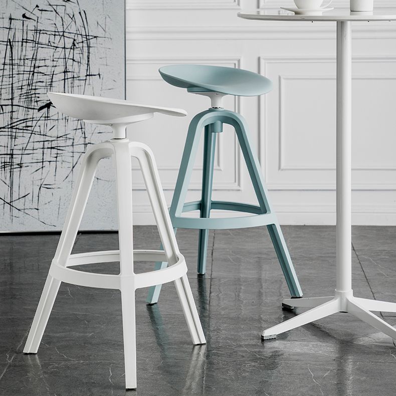 Nordic Low Back Counter Bar Stool Plastic Bar Stool for Home