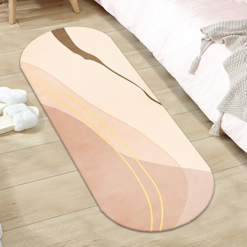 Green Modern Rug Polyester Color Lump Rug Stain Resistant Rug for Living Room