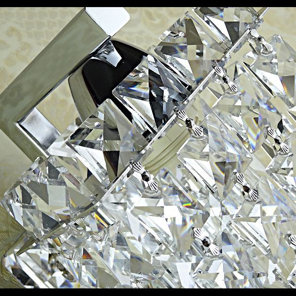 Square Vanity Mirror Lights Modern Minimalist Style Crystal Crystal Vanity Light
