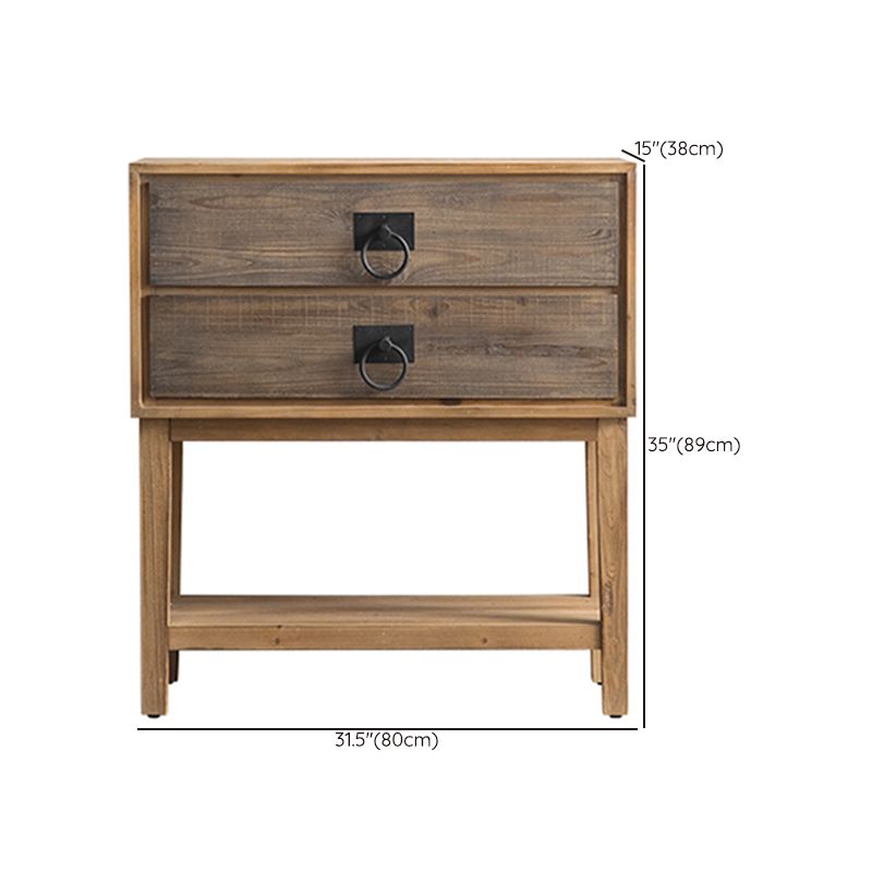 Traditional Solid Wood Double Dresser Horizontal Storage Chest Dresser for Bedroom