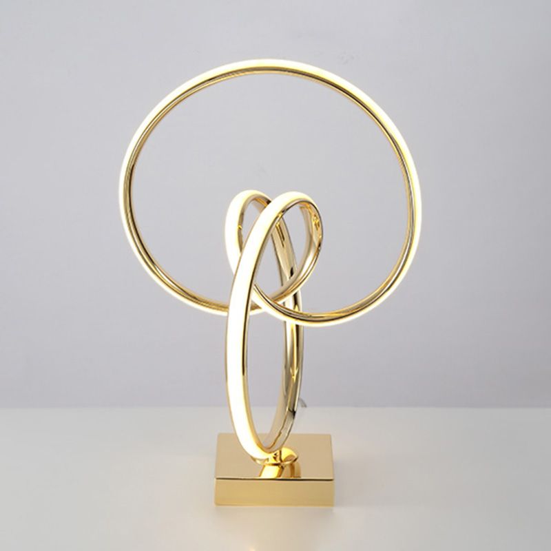 Linear 1 Light Table Lamp Contemporary Metal Night Table Lamps in Gold