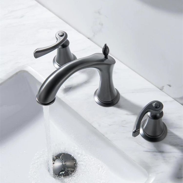 Deck Mounted Bathroom Faucet Modern Low Arc Roman Tub Faucet Trim
