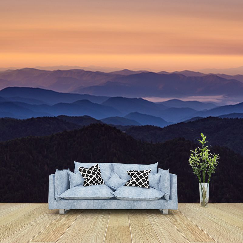 Mountain Range Stain Resistant Mural Washable Wallpaper Sitting Room Wall Mural