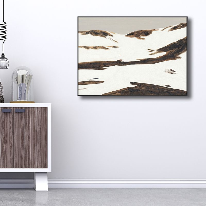 Bergen landschap wanddecoratie voor meisjesslaapkamer in pastelkleuren, meerdere maten