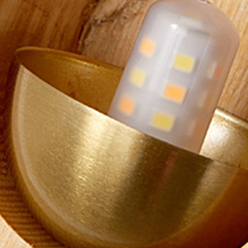 Oval Wall Lighting Fixtures Modern Style Wood 1 Light Wall Lighting