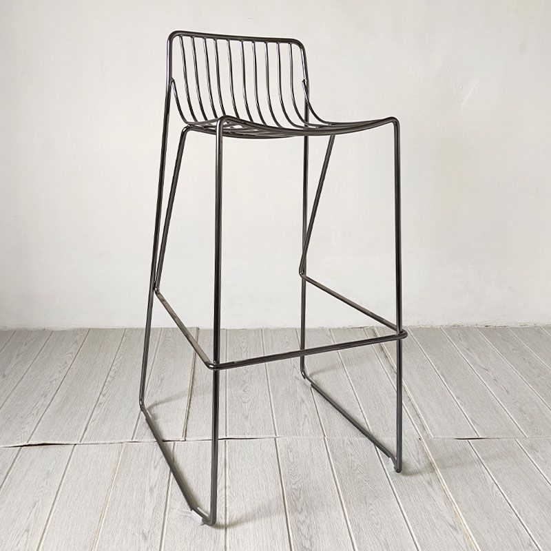 Tabourets de comptoir en acier de style moderne avec repose-pied et tabouret de bar à thé de lait de lait 30 pouces