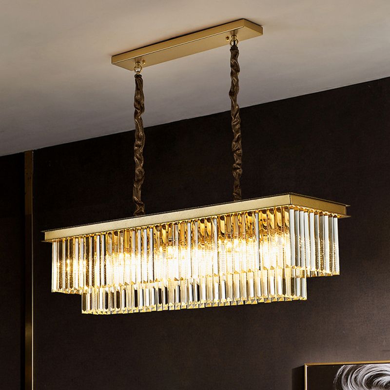 Lámpara de lámpara rectangular de la isla rectangular