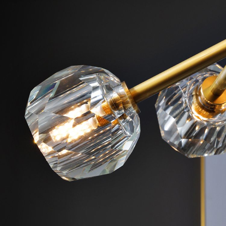 Ultra-modern Sputnik Hanging Chandelier Crystal Suspension Lighting with Hanging Cord for Living Room