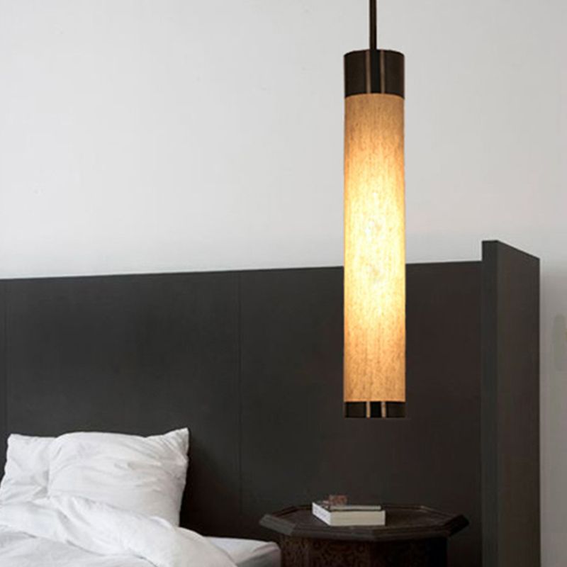 Lumo tradizionale del soffitto a sospensione del tubo nero 1 camera da letto leggera lampada appesa