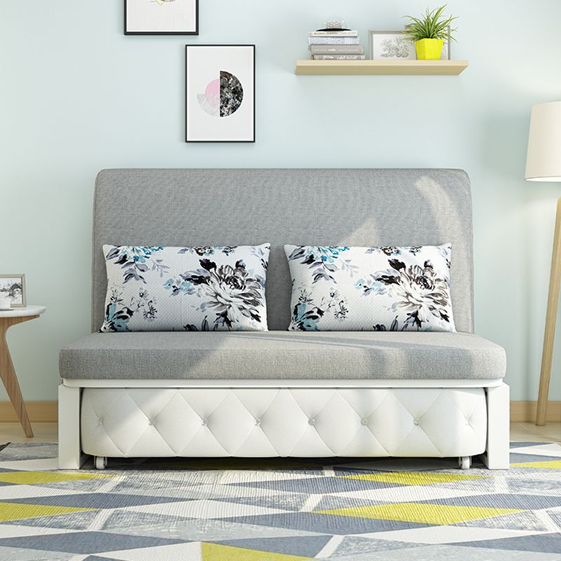 Armless Cotton Blend Contemporary Convertible Bed Sofa Couch