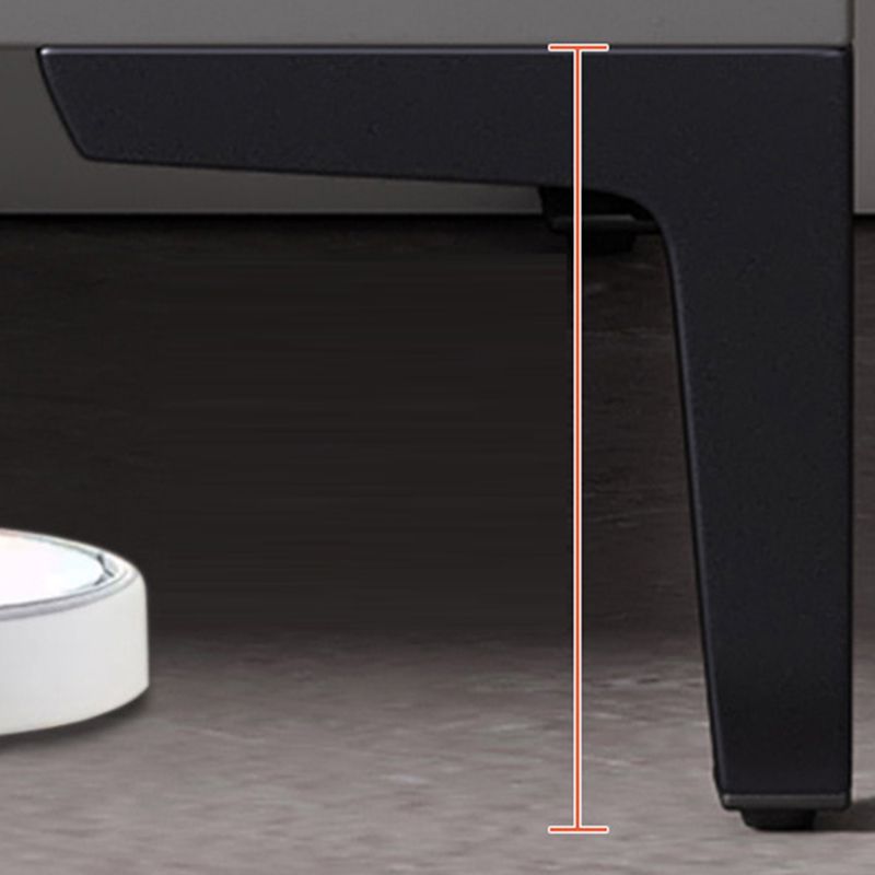 Contemporary Storage Chest Engineered Wood Bedroom Chest in Gray with Drawers