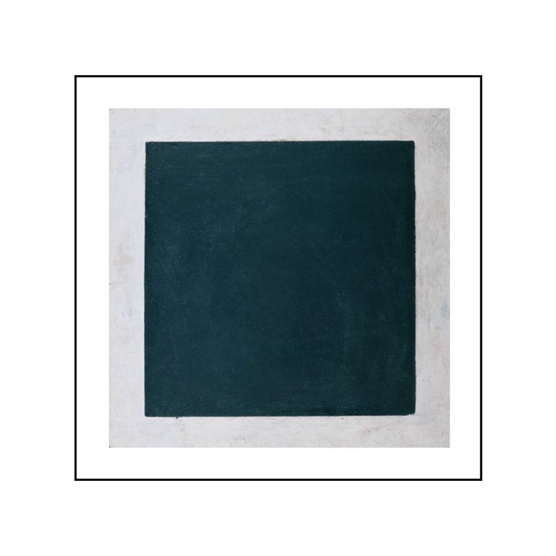 Simple Style Geometrical Art Print Canvas Textured Dark Color Wall Decor for Corridor