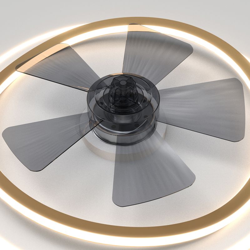 Weißer und goldener geometrischer Lüfter Licht Nordic Style LED Metal Semi Flush Deckenleuchte
