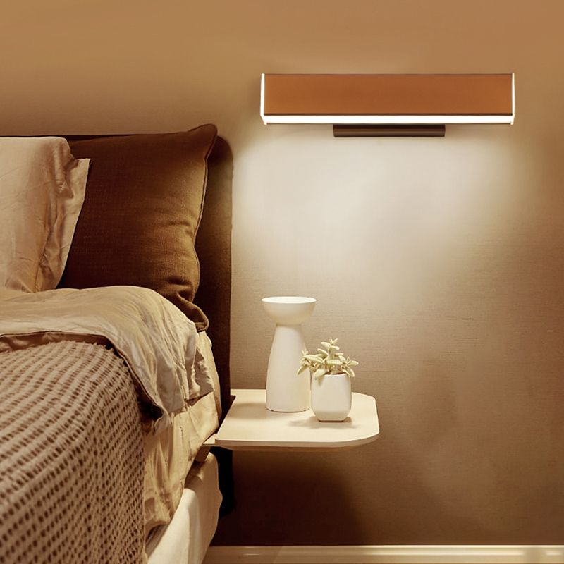 Linear Wall Mount Lighting Simple Metal 1 Light Wall Mounted Light for Bedroom