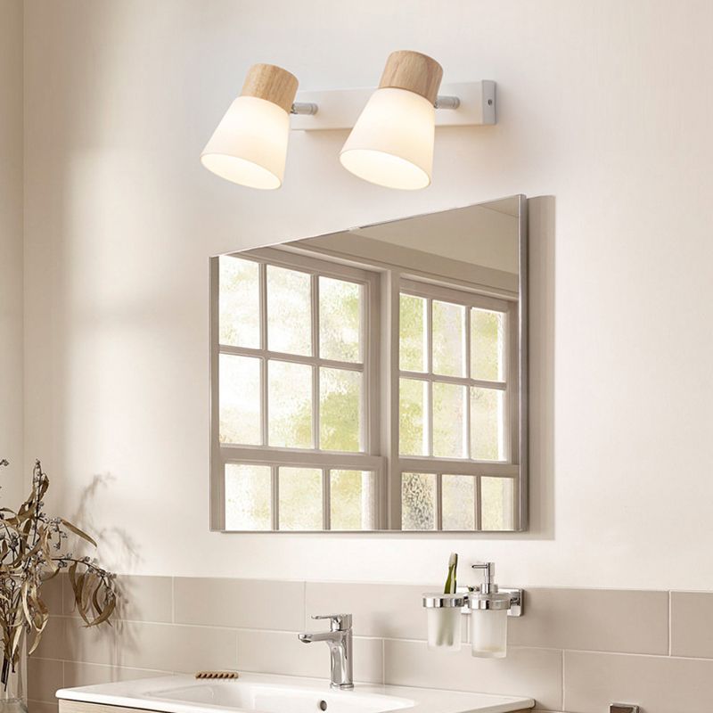 Cone Shape Wall Mount Light Fixture Modern Sconce Lamp for Wash Room