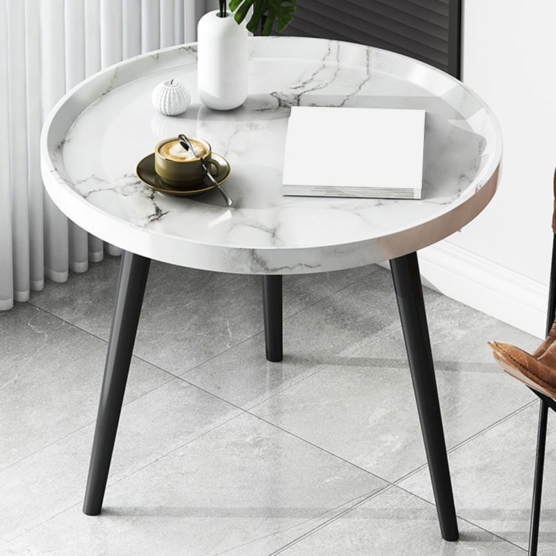 Nordic Round Coffee Table Tea/Black/White Cocktail Table for Living Room