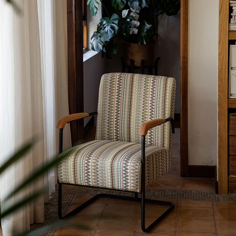 Arms Included Chair with wooden handrail 32.67" Wide Armchair for Living Room