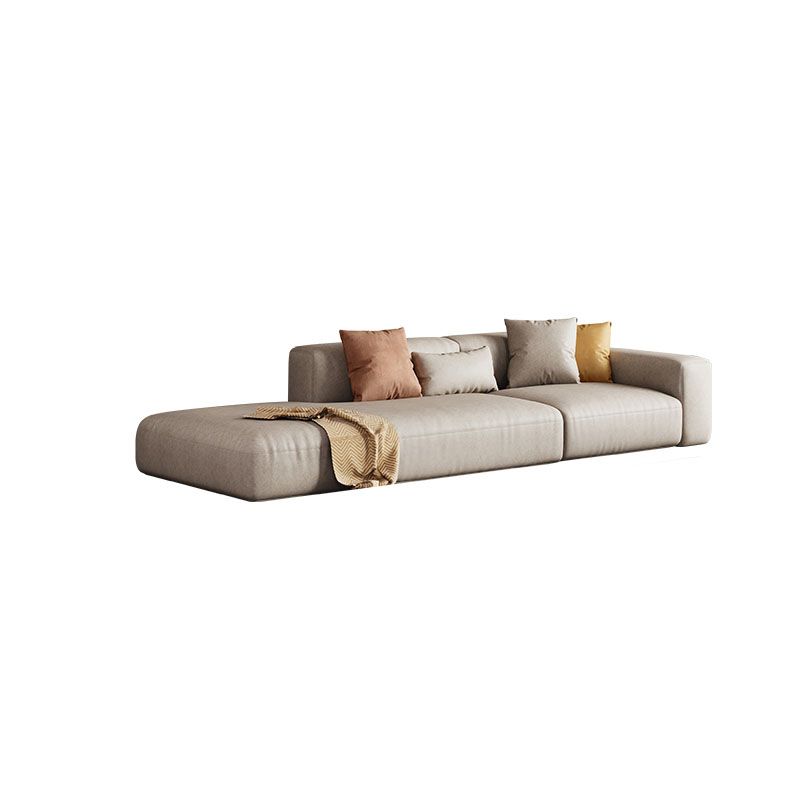 Faux Leather Stationary Living Room Square Arm Standard Pillows Sofa