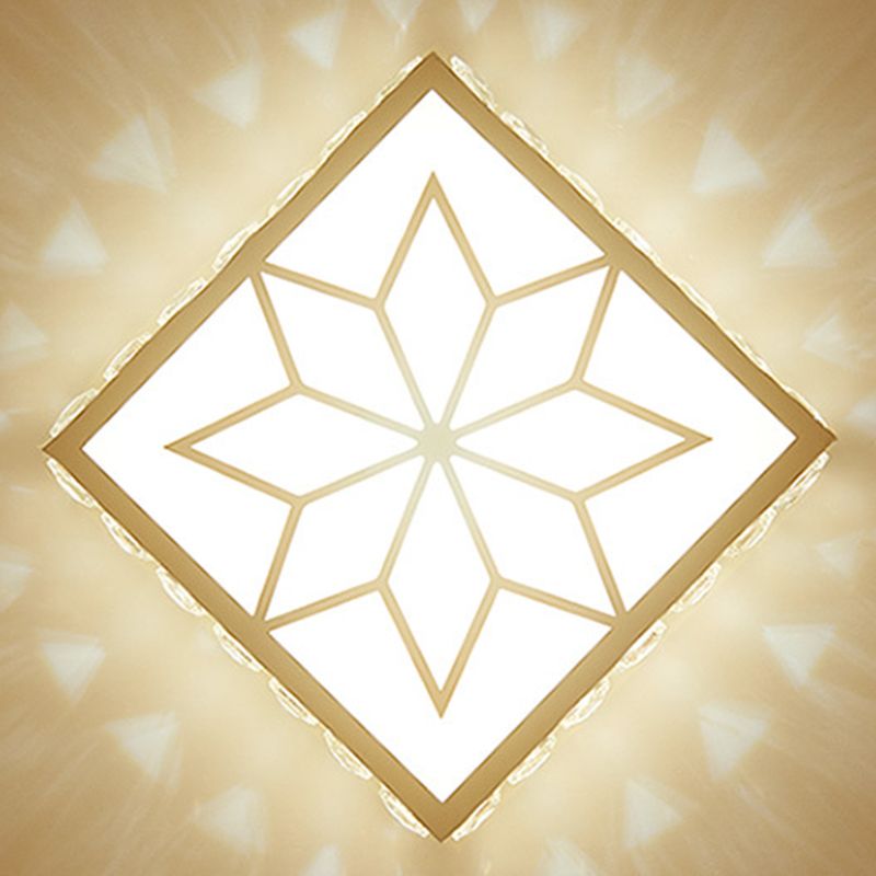 Geometric Ceiling Lamp Modern Iron 1 Light Flush Mount with Hole 2-3.5'' Dia for Aisle
