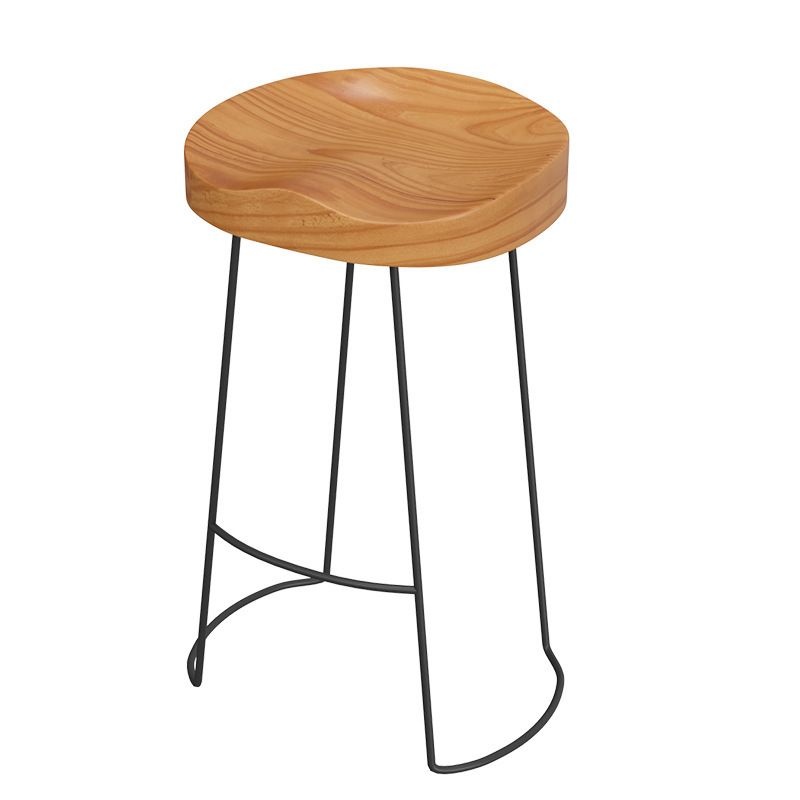 Industrial Solid Wood Bar Table Set 1/2/3/7 Pieces Counter Table with Backless Stools