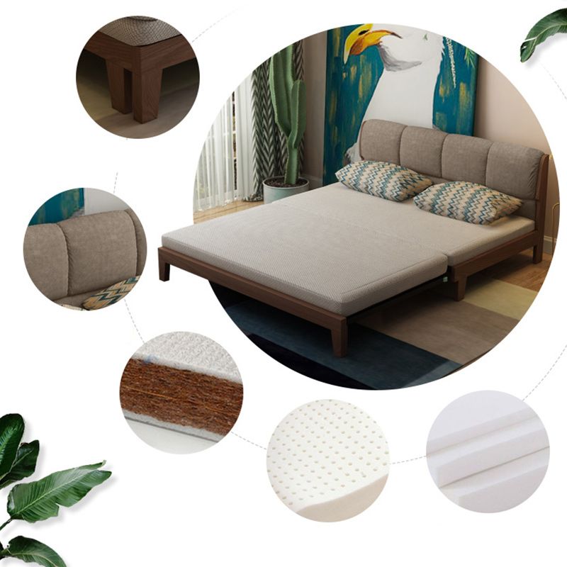 Living Room Convertible Sofas Pillow Back Armless Futon Sleeper Sofa Bed