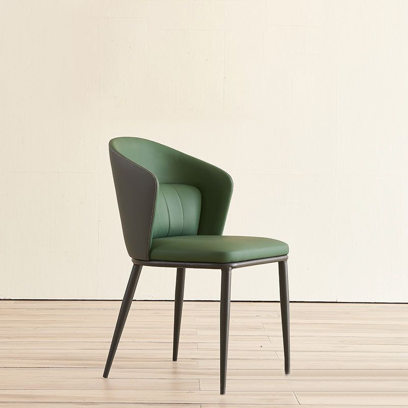 Contemporary Style Chair Armless Side Chairs with Metal Legs