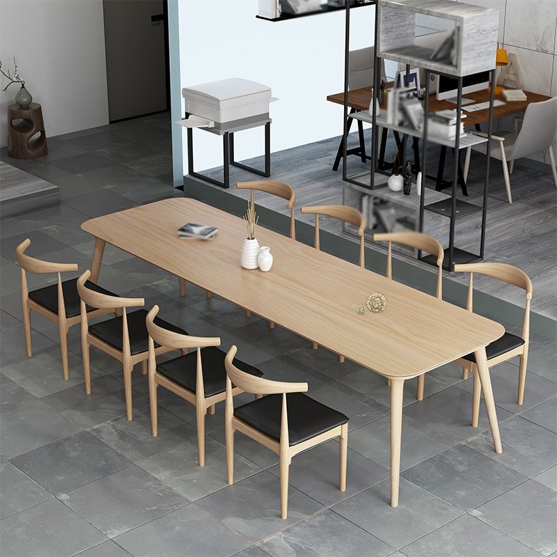 Industrial 1/2/9 Pieces Dining Set Solid Wood Dining Table for Home Use