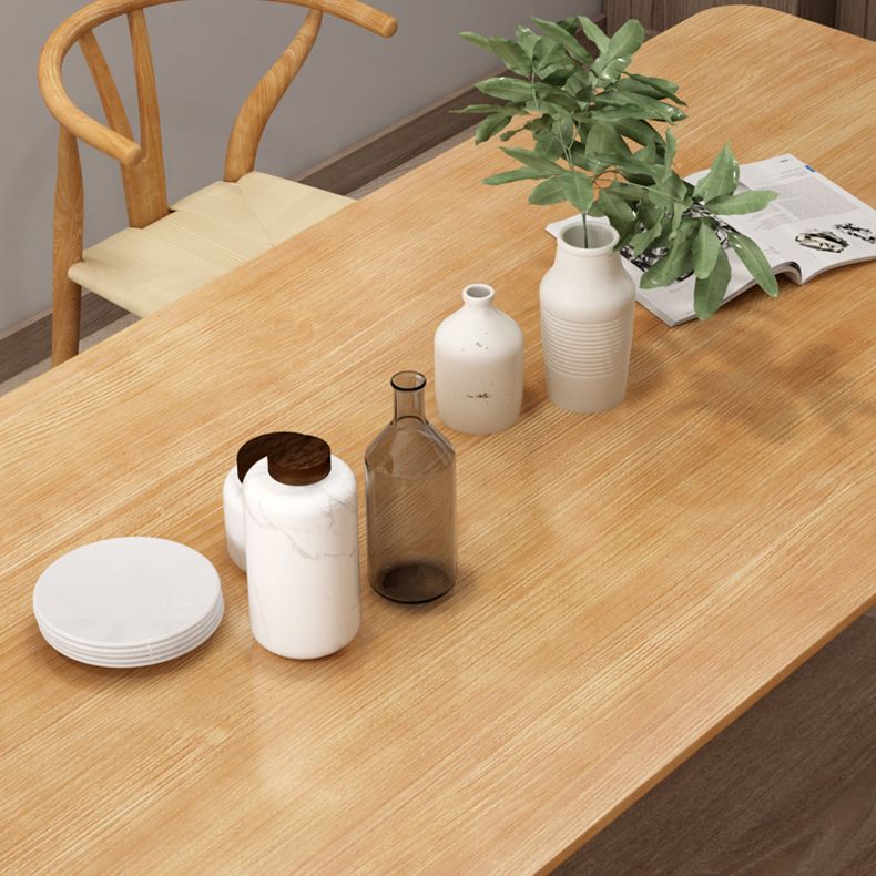 Simplicity Home Solid Wood Dining Table Rectangle Shape Dining Table with 4 Legs Base